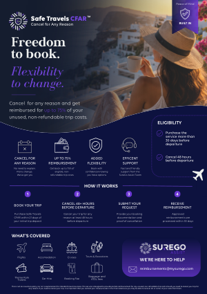 Safe Travels Cancel for Any Reason (CFAR) US brochure